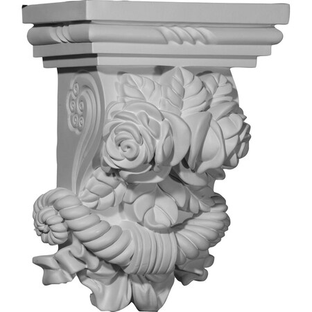 Ekena Millwork 8 1/2"W x 5 1/4"D x 11 3/8"H Rose Corbel COR08X05X11RO